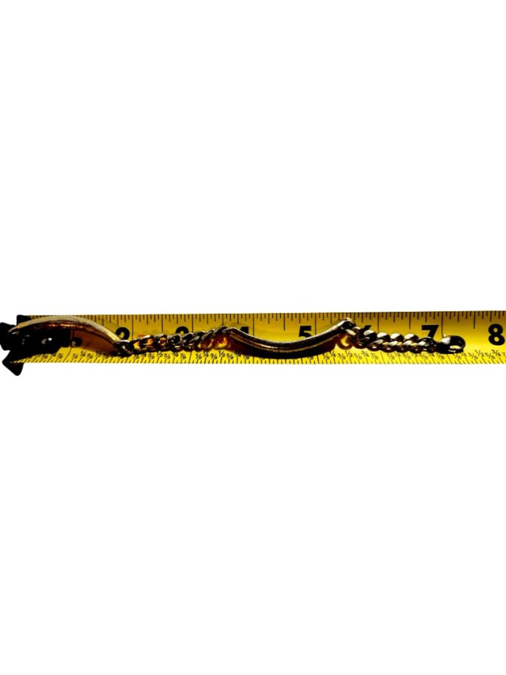 Possible Maison Margiela Chain ID Bracelet Brass w Polished Silver Overlay 2 Bar - Picture 4 of 5